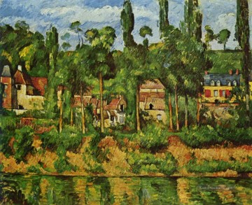  fluss - Das Chateau de Medan Paul Cezanne Landschaft Fluss